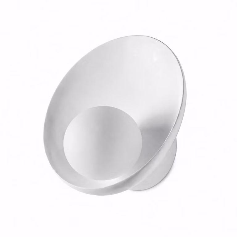 Aplique de pared Mid-Century ALPINALUZ en blanco y dorado con bola de cristal y casquillo G9, Altura: 26 cm