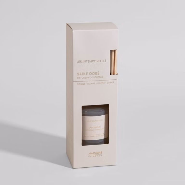 Difusor de fragancia con varitas Maisons du Monde aroma arena dorada, color beige, 200 ml