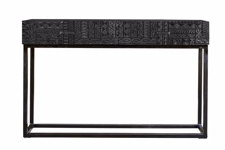Consola de madera de mango estilo étnico Giner y Colomer An/P/Al: 120 x 30 x 76 cm
