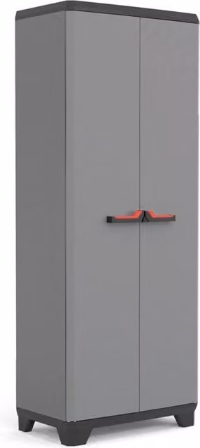 Armario de almacenaje Keter con estantes y cerradura, color gris y negro, An/P/Al: 68 x 39 x 173 cm