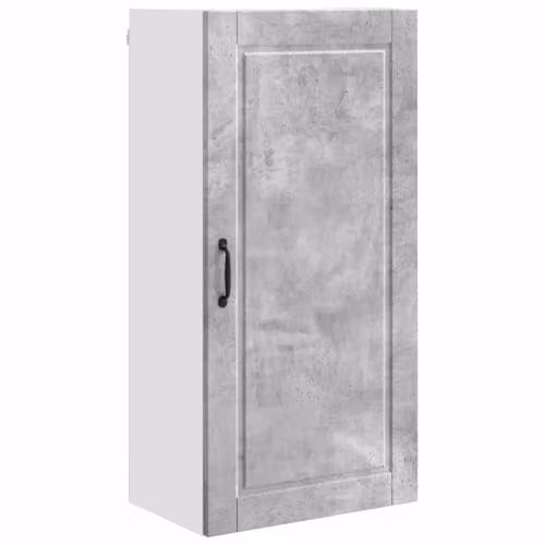 Armario de cocina moderno de pared Helloshop26 en gris y marrón con puertas batientes y estantes internos, An/P/Al: 50 x 31 x 100 cm