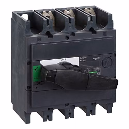 Interruptor seccionador Schneider Electric Interpact Ins630 de 3 polos y 630 A con placa