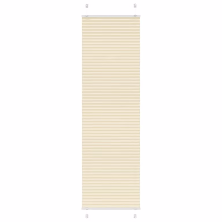 Estor Plisado vidaXL de Poliéster Semitransparente Color Beige An/Al: 59,4 x 200 cm