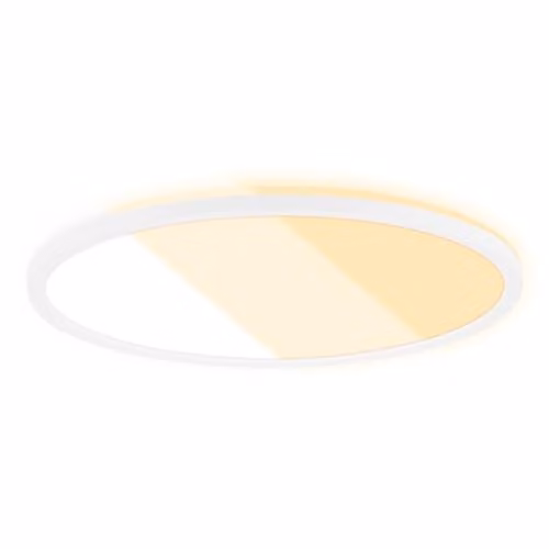 Lámpara de techo LED Briloner en color blanco con panel plano, retroiluminación y temperatura de color ajustable, An/P/Al: 42 x 42 x 2.9 cm