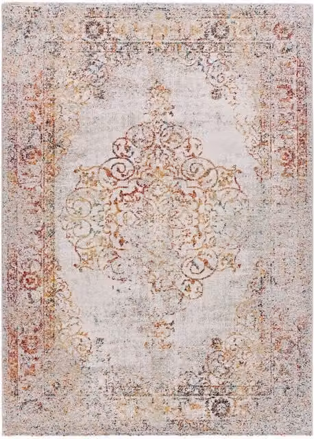 Alfombra vintage multicolor de estilo oriental Atticgo, fabricada en polipropileno, An/P: 160 x 230 cm