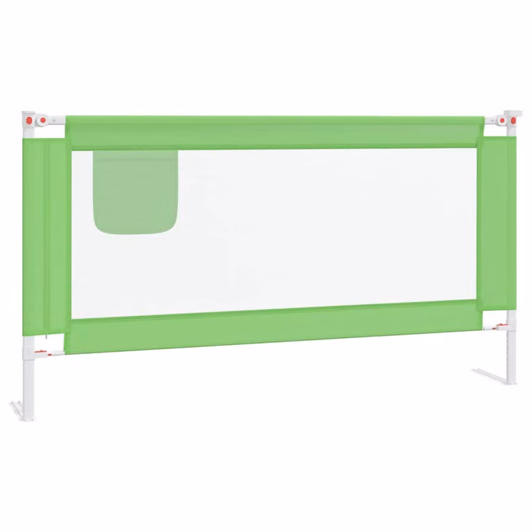 Barandilla de seguridad extensible para cama infantil vidaXL, color verde, An/P/Al: 160 x 25 x 18 cm