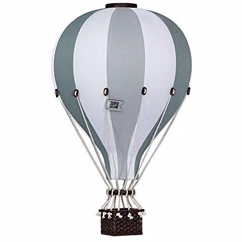 Globo aerostático decorativo Sevira Kids con diseño de eucalipto y elementos geométricos en color verde