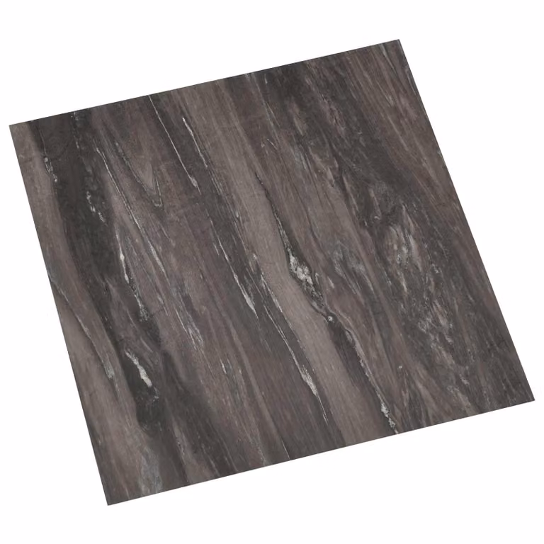 Tableros de suelo autoadhesivos vidaXL de PVC modernos en gris, 5,11 m² (55 unidades)