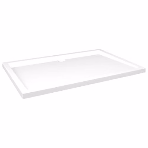 Plato de ducha rectangular Helloshop26 de plástico en color blanco, An/P: 120 x 120 cm