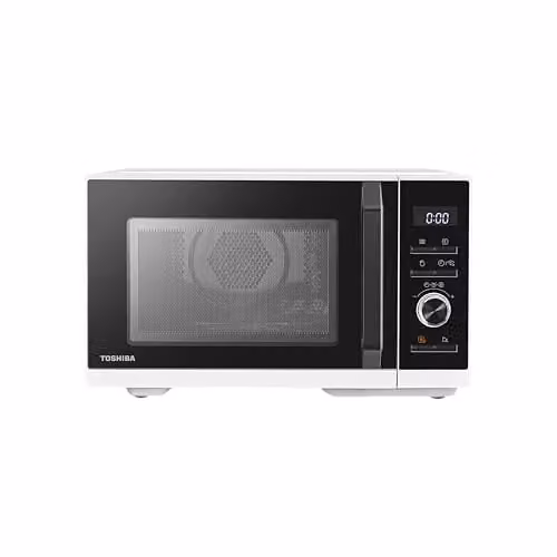 Microondas combinado Toshiba de encimera con función de aire caliente y grill, control por aplicación, color blanco o plata