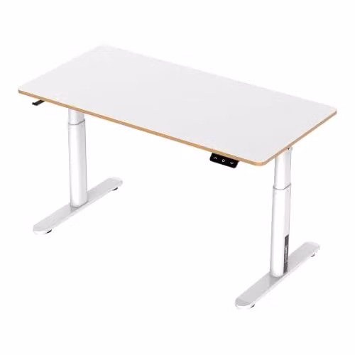 Escritorio infantil eléctrico con altura regulable Helloshop26, color blanco, An: 120 cm, P: 60 cm