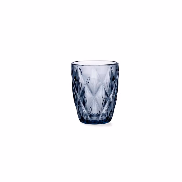Set de 6 vasos bajos Maia de Quid en vidrio azul de 28 cl
