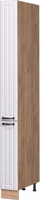 Mueble de botica Vicco Fame-Line para cocina en blanco y negro con puertas de cierre suave