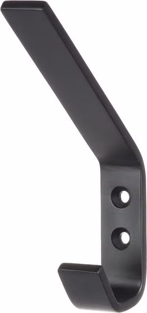 Colgador de pared doble Riex XV23 de metal en negro mate