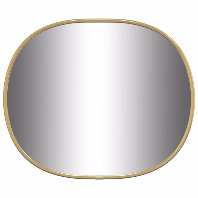 Espejo de pared rectangular minimalista Syfax en color dorado An/Al: 30 x 25 cm