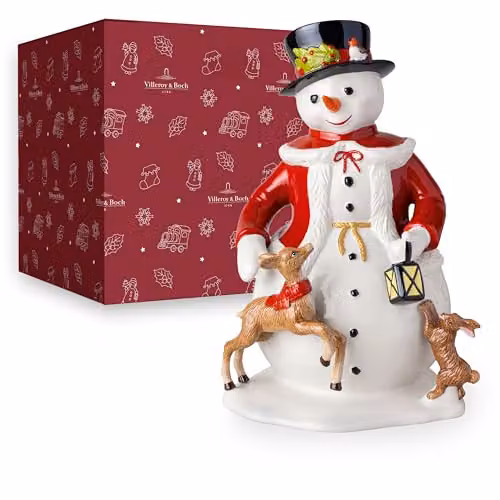 Figura de Muñeco de Nieve Christmas Toys Memory de Villeroy & Boch, Porcelana, Multicolor y Blanco, An/P/Al: 24 x 23 x 36 cm