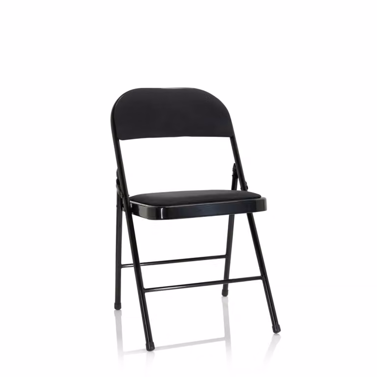 Silla plegable para visitas y oficina Tudela II de hjh OFFICE en tela negro