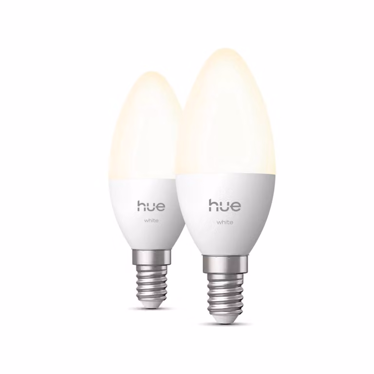 Bombilla LED inteligente Philips Hue White Vela B39 E14 regulable color blanco cálido