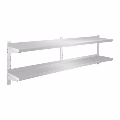 Estantería de pared profesional Helloshop26 de metal multicolor con 2 baldas, An/P/Al: 179.8 x 55.0 x 30.0 cm