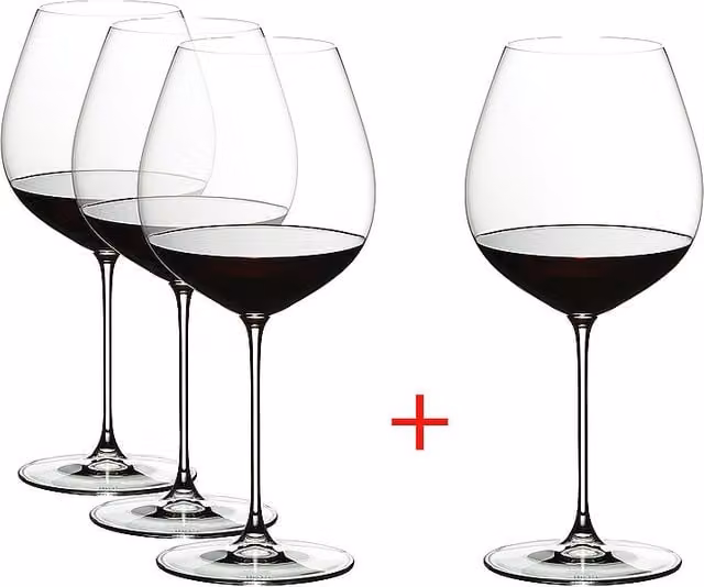 Juego de 4 copas de vino tinto Riedel Veritas Cabernet/Merlot de cristal transparente