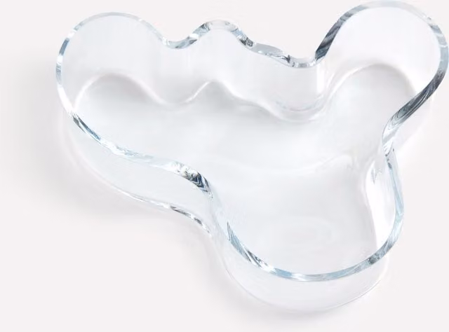 Centro de mesa Alvar Aalto de Iittala en vidrio transparente