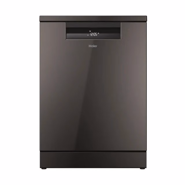 Lavavajillas Haier I-Pro Shine Series 5 XF 6B0M3PDA de 16 servicios con WiFi y apertura automática de puerta en color negro antracita