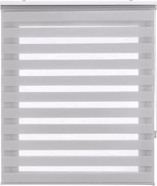 Estor enrollable day and night de poliéster gris con sistema de cadena y resistencia UV An/Al: 170 x 180 cm