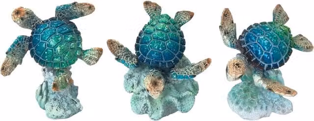 Figura de tortuga VIP Signes Grimalt multicolor y turquesa, An/P/Al: 6 x 7 x 9 cm