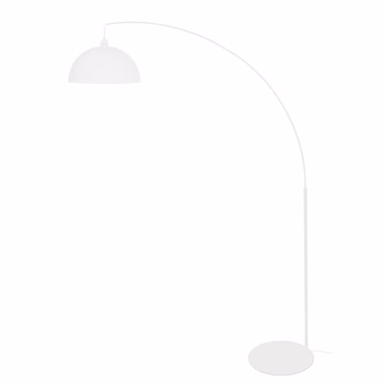 Lámpara de pie de arco TOSEL en metal blanco con pantalla de tejido para tu hogar