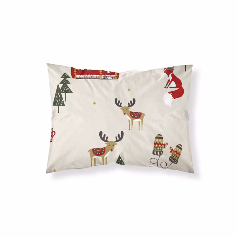 Funda de almohada personalizada Muare Home con diseño gráfico de Navidad, multicolor, 100% poliéster, 65 x 65 cm