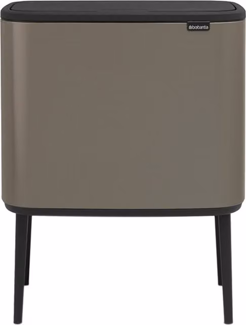 Cubo de basura para reciclar Brabantia Bo Touch Bin de 11 + 23 L con sistema soft close y cubo interior extraíble en color plata
