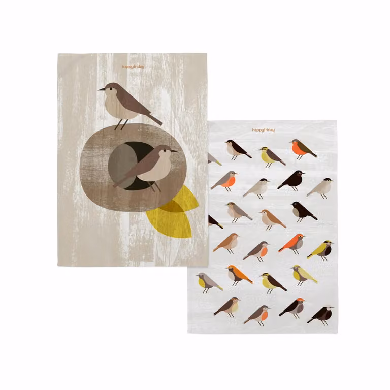Pack de 2 paños de cocina Happyfriday de algodón con diseño gráfico multicolor, An/P: 70 x 50 cm