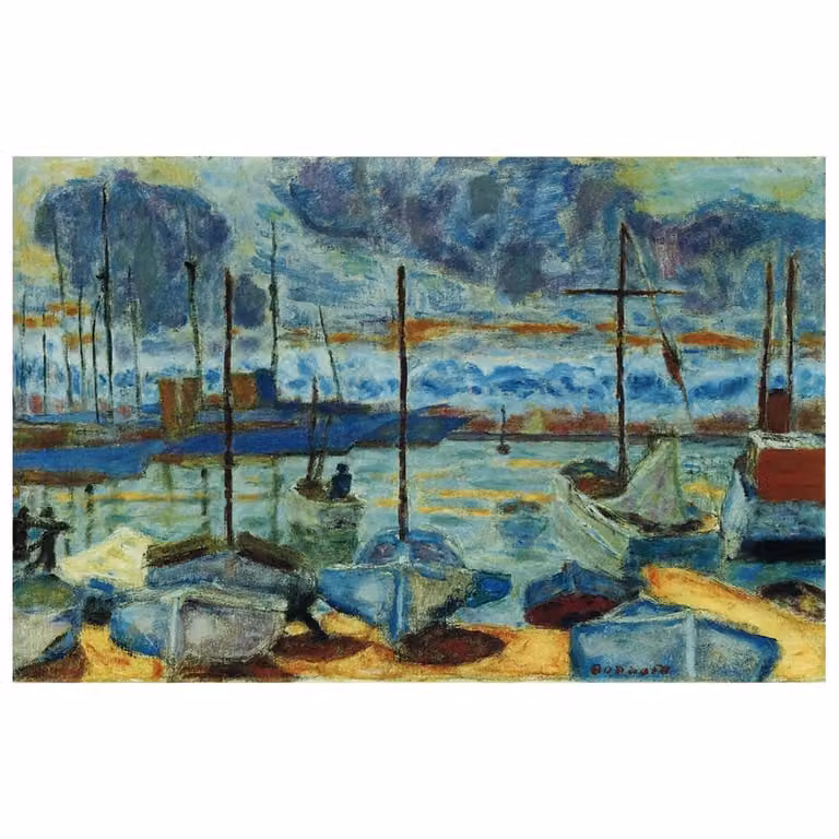 Cuadro lienzo Le Port de Cannes de Pierre Bonnard multicolor An/Al: 60 x 40 cm