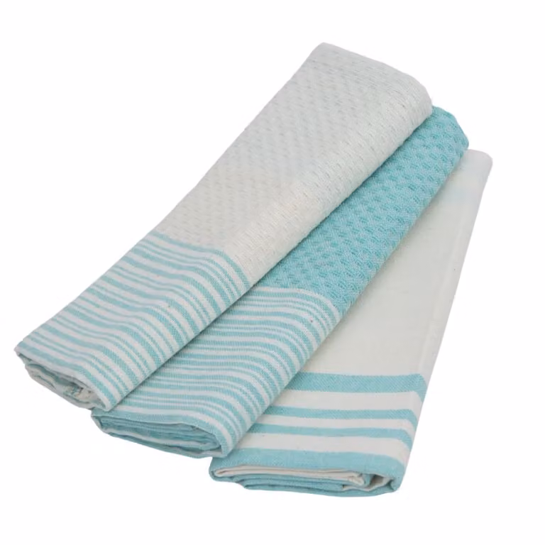 Pack de 3 paños de cocina Febronie de algodón en color verde, An/Al: 45 x 70 cm
