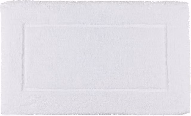 Alfombra de baño de algodón egipcio Habidecor Abyss en color blanco 60 x 60 cm