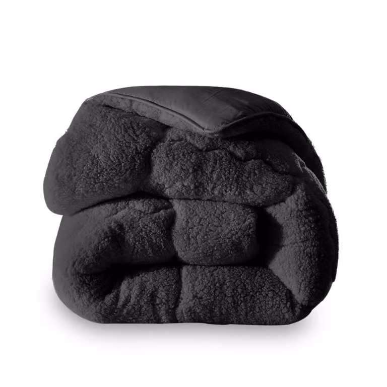 Edredón reversible de microfibra Reca Bedding gris para cuatro estaciones, transpirable y antibacteriano, 200 x 200 cm