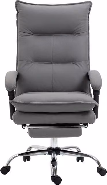 Silla de masaje reclinable Vinsetto con función de calefacción, 5 modos y altura ajustable, color gris, An/P/Al: 66 x 74 x 121,5 cm