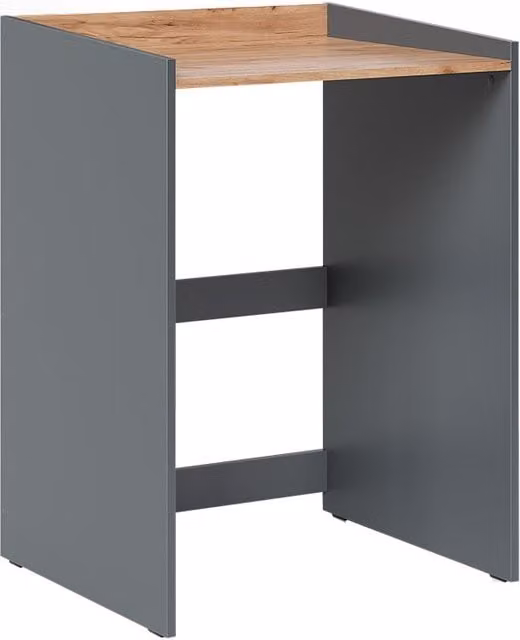 Armario para lavadora Vicco Viktor en color antracita y roble dorado, An: 67.8 cm, Al: 94.6 cm, P: 59.8 cm