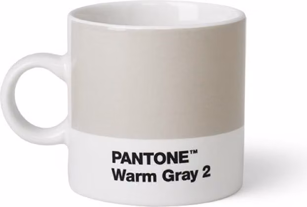 Taza para espresso Copenhagen Design en color gris y blanco de porcelana