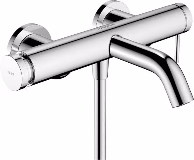 Grifo monomando para bañera o ducha Tecturis S de Hansgrohe en color plata cromado