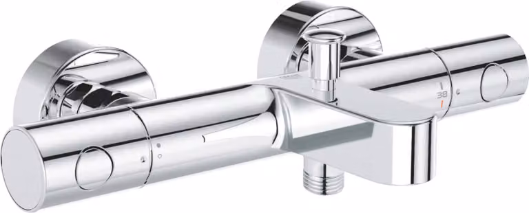 Grifo termostático para bañera Grohe Grohtherm 800 Cosmopolitan, monomando de pared, acabado cromo, Altura: 29,8 cm