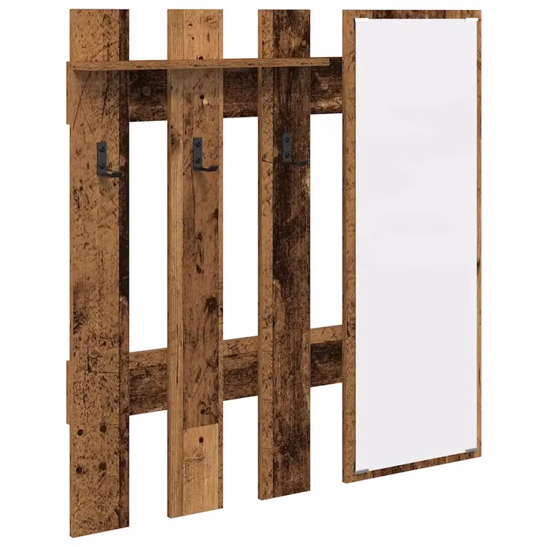 Perchero de pared moderno vidaXL en madera de color marrón para pasillo