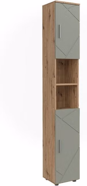 Armario de baño Vicco Irma verde salvia An/P/Al: 30 x 30 x 192 cm