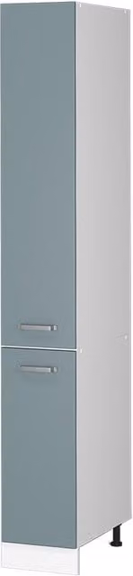 Armario de farmacia Vicco R-Line gris azulado con puertas abatibles y estantes internos para cocina, An: 30 cm, Al: 206,8 cm, P: 57,2 cm