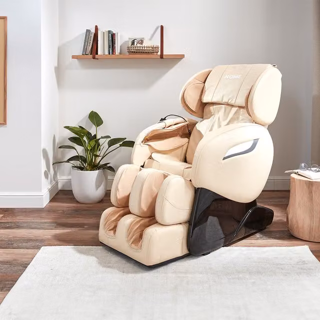 Sillón de masaje con función de calefacción SUENO Home Deluxe en color beige