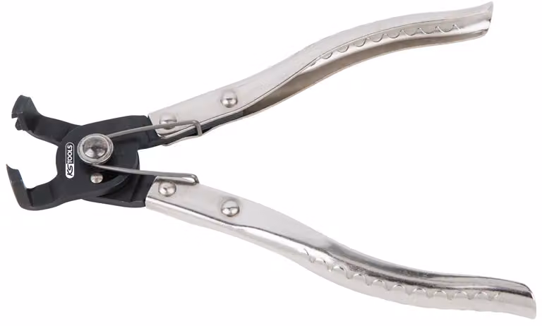Alicate de click para abrazaderas de manguera KS Tools en acero inoxidable, modelo 115.1179, 180 mm