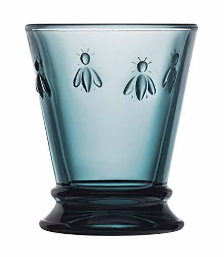 Pack de 6 vasos de agua La Rochere en color azul de 26 cl