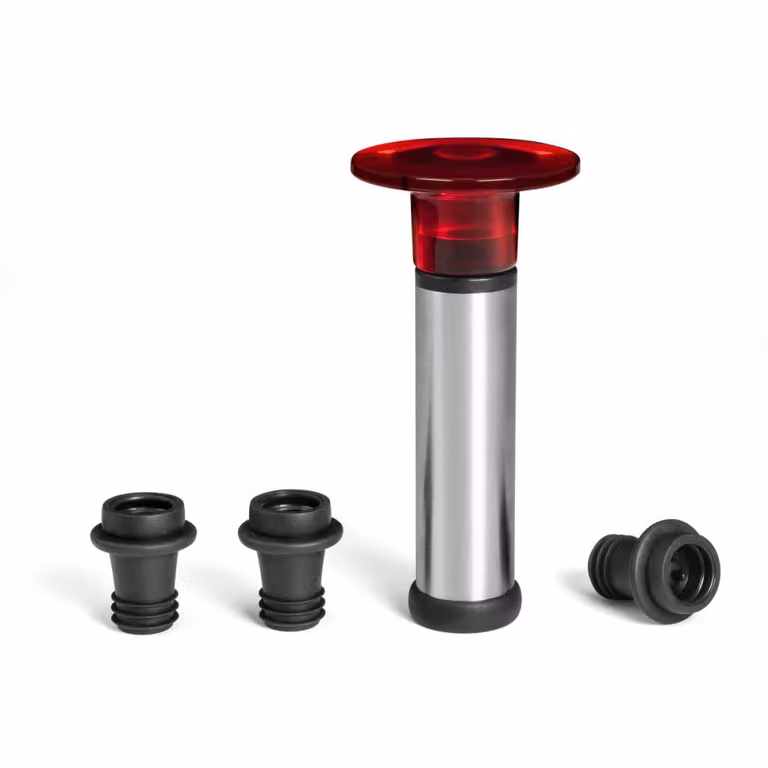 Bomba de vacío para vino Chef & Sommelier con 3 tapas de acero inoxidable y plástico en varios colores