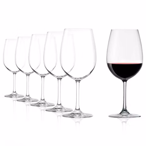 Juego de 6 copas de vino Bordeaux Stölzle Lausitz Weinland de cristal transparente de 540 ml