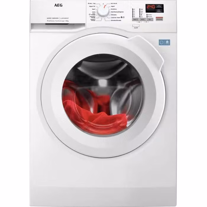 Lavadora de carga frontal AEG LFA6K8241C de 8 kg, 1200 rpm, Clase A, color blanco